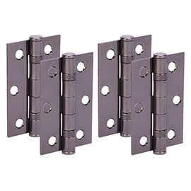 HANDLEZONE® Door Hinges 2 Pairs 76mm / 3 inch Ball Bearing, with Screws - Black Nickel