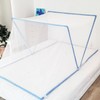 One-Touch Folding Mosquito Net - Portable Summer Bed Canopy Camping Single 2ea