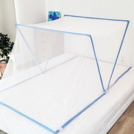 One-Touch Folding Mosquito Net - Portable Summer Bed Canopy Camping Single 2ea