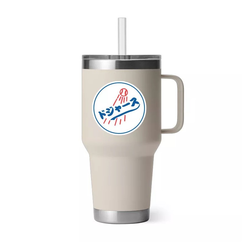 Dodgers Japanese Kanji Circle Vinyl Decal Sticker 3"x3"