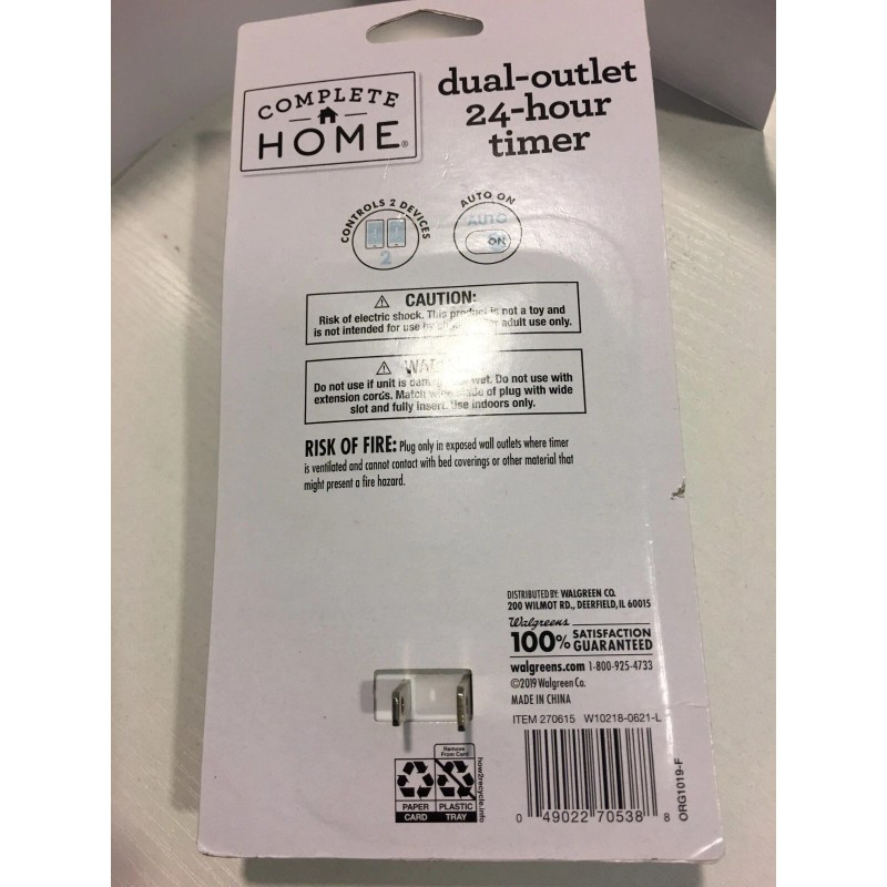 complete home new complete home Dual Outlet 24 Hour Timer