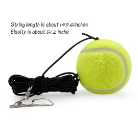 TaktZeit Pelotas de Tenis con Cuerda Pelotas de Repuesto para Entrenador de Tenis Pelotas de Tenis para Rebote Rodapié Herramienta de Autoentrenamiento de Tenis (6 Bolas, Pro)