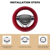 MUQIDA Fluffy Car Steering Wheel Cover, 15 Inch Soft Warm