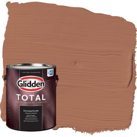 Glidden Total Exterior Paint & Primer All-in-One, Nutmeg/Orange, Flat, 1 Gallon