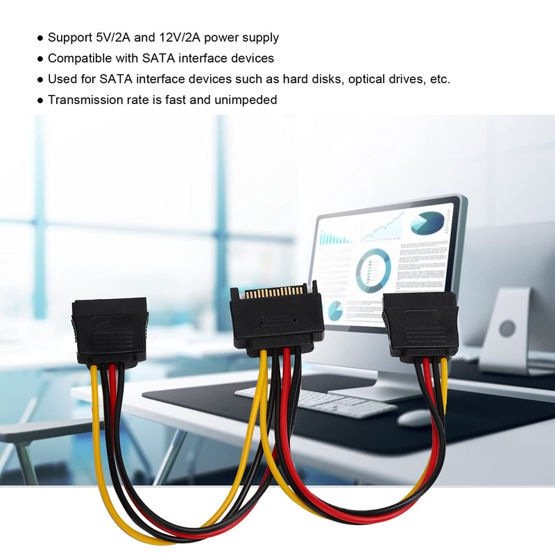 Unidad de Disco Duro SATA Cable Adaptador de Corriente 1