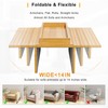 Bestjing Bamboo Sofa Arm Rest Tray Table for Couch -