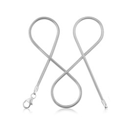 modabilé Women's Snake Chain Necklace 925 Sterling Silver (35 cm - 90 cm 1.6 mm Wide) Silver Chain 925 without Pendant Silver Chain Women's Chains Short, Sterling Silver Silver Environmentally