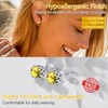 Hypoallergenic Sterling Silver Small Earrings For Women February Birthstone Crystal
