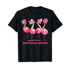 Our Flock Rocks Flamingo Summer Vacation Family Matching T-Shirt