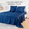 Navy Blue Bed Sheets without Elastic Bamboo | Cooling 180