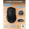 Wireless Keyboard and Mouse, Wrist Rest, Phone Holder, Batteries Included,