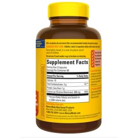 Nature Made Choline 800 mg, Extra Strength Dosage, 180 Vegetarian Capsules