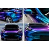 AUTOGOODY 84" x 60" Gloss Metallic Chameleon Purple Teal Vinyl