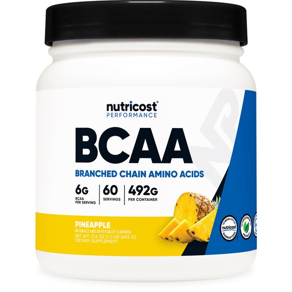 Nutricost BCAA パウダー2:1:1 パイナップル味 60食分 分岐鎖アミノ酸 ベジタリアン Non-GMO グルテンフリー