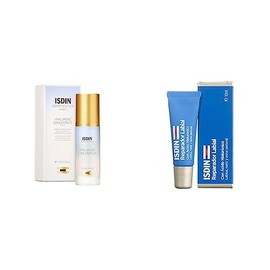 ISDIN Isdinceutics hyaluronic concentrate, serum facial ligero y ultrahidratante, con acido hialuronico - 30ml + reparador labial fluido con acido hialuronico. protege y repara los labios