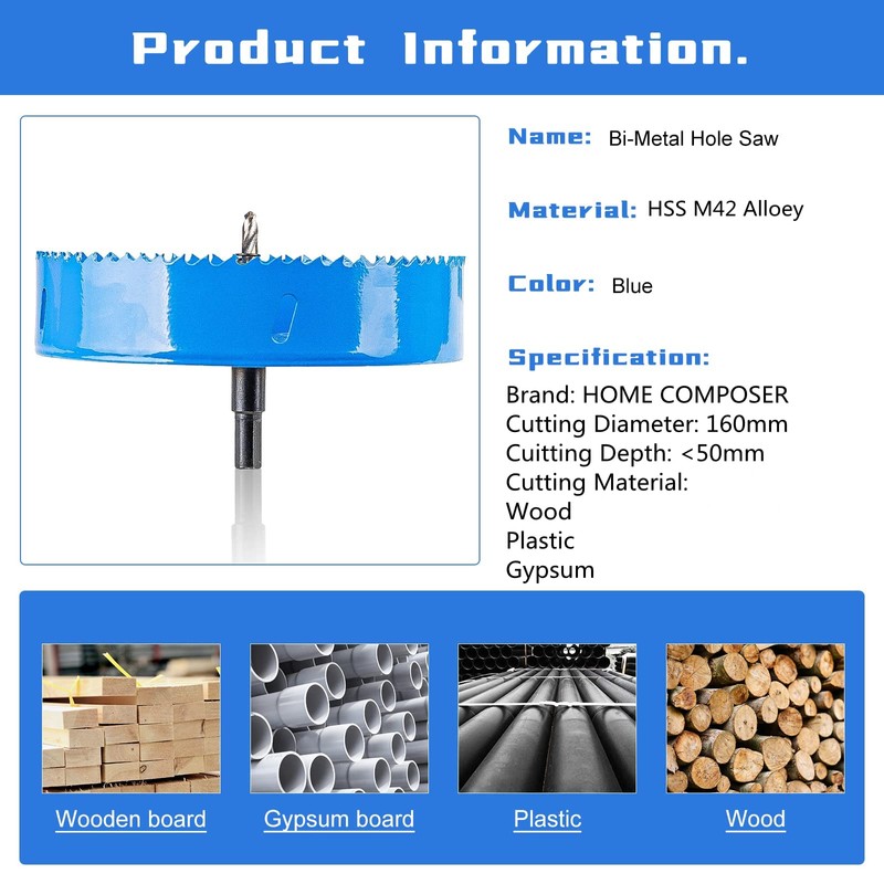 80mm HSS Bi-Metal Hole Saw, Table Vent Hole Cutter in