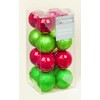 16 x Red & Green shatterproof Christmas tree Baubles Decorations