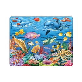 Larsen FH29 Meeresleben auf einem Korallenriff, 35 Teile Rahmenpuzzles Jigsaw Puzzle