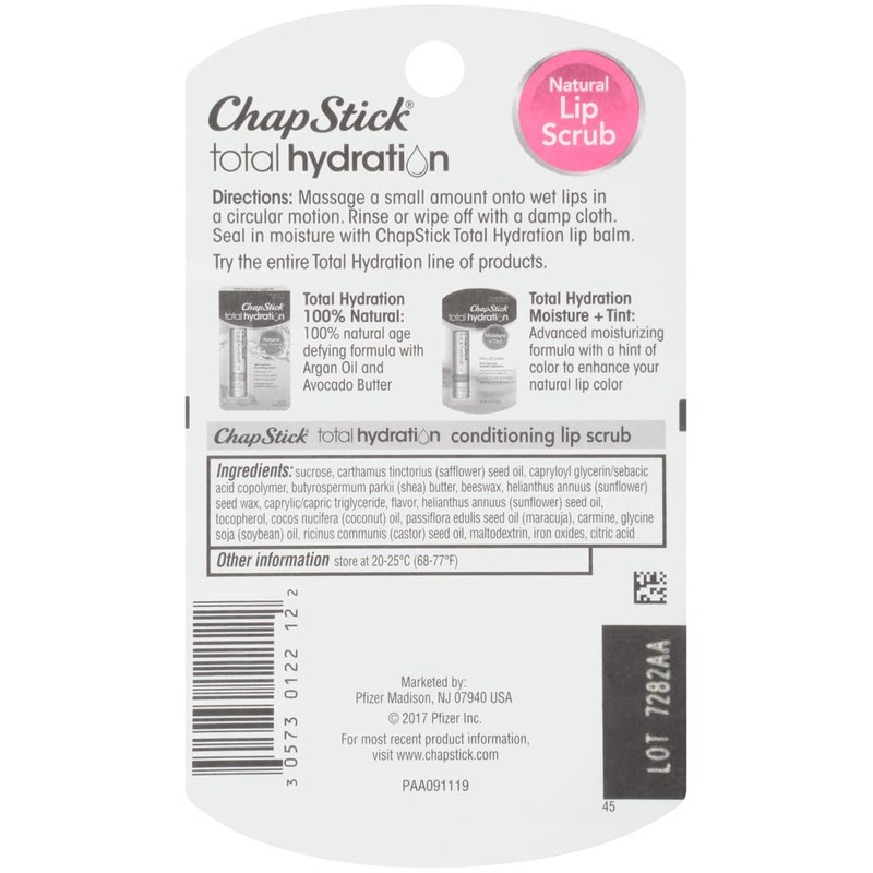 ChapStick Total Hydration Sugar Plum Flavor Conditioning Lip Scrub and