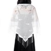 Eigso White Floral Mesh Lace Shawl for Women Wedding Wraps