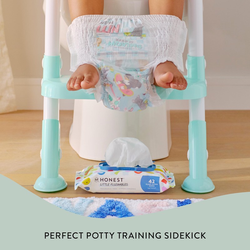 The Honest Company Hypoallergenic Toddler Flushable Wipes, 42 Count