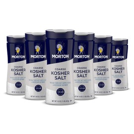 Morton Kosher Salt, Coarse (16 oz), 6-Pack,Ideal for Cooking & Baking