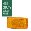 LQI 5pcs Rectangle Cab Light 6 LED Amber Top Roof