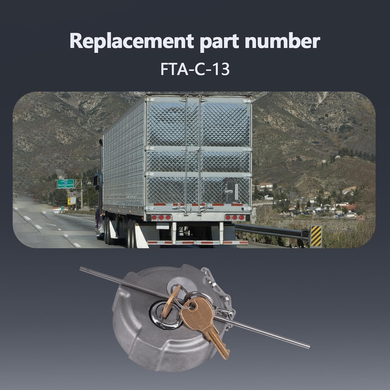 Locking Diesel Fuel Cap 2 3/8" Compatible with Freightliner M2