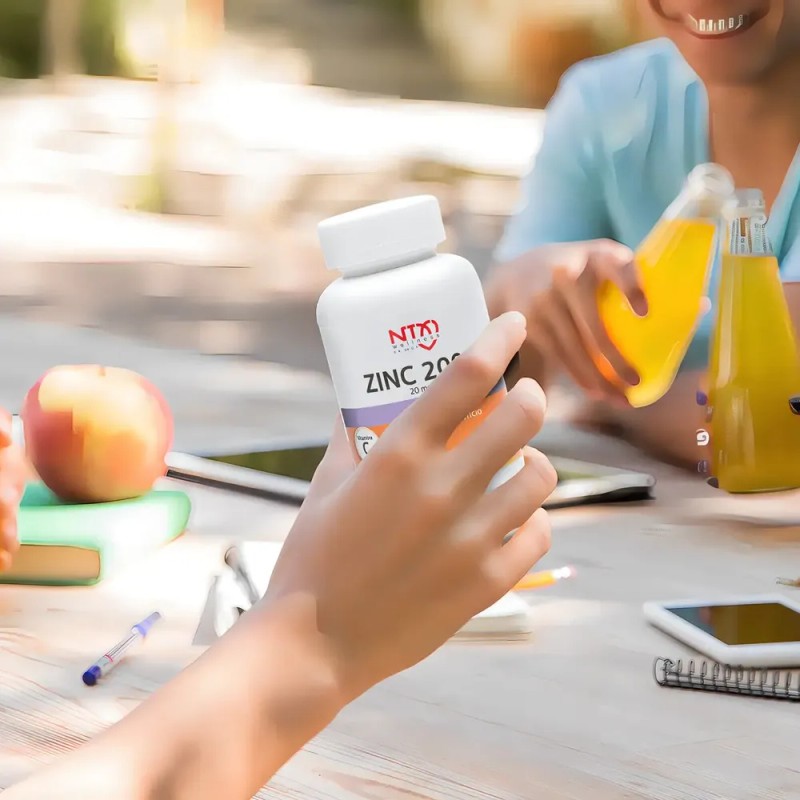 Zinc 200 + Vitaminas C Y D3 60 Cáps. Suplemento