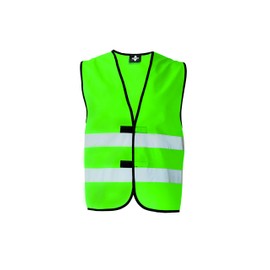 KORNTEX Dortmund High Visibility Safety Vest with Velcro Fastening - EN 17353 Certified, 360° Reflective Strips, 3XL, Green, Highly Reflective for Best Visibility, Unisex