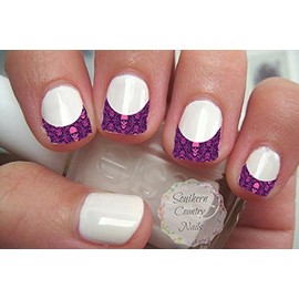 Sugar Skull French Tips Nail Art Decals