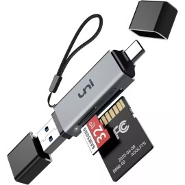 Branded01 Uni SD Card Reader, High-Speed USB C to Micro SD Card Adapter USB 3.0 Dual Slots