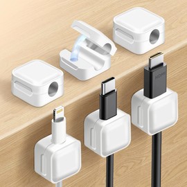 Cable Holder, Magnet, Cable Clip, 2024 Ultra-thin, Compatible with Various Wiring, Easy One Hand, Cord Holder, Cable Hook, Cord Clip, Magnet, For Desk Arounds, Convenient Goods, Cord Organization,