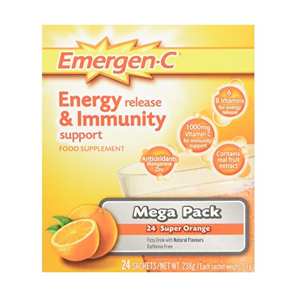 Emergen-C Multiminerals For Adults, With Vitamin C, Super Orange 24pk