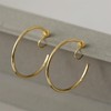 Big Hoop Earrings for Women Clip On Chunky Gold Hoop