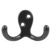 10pcs Black Double Prong Coat Hooks Wall Mounted Retro High