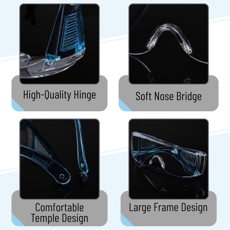 UNCO- Safety Goggles Over Glasses, Protective Goggles, Anti Fog, Work,