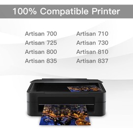 BeOne Remanufactured Ink Cartridge Replacement for T098 T099 98 99 T98 T99 to use with Artisan 700 710 725 730 800 810 835 837 Printer (1Black 1Cyan 1Magenta 1Light Cyan 1Light Magenta 1Yellow)