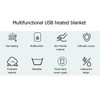 USB Heated Blanket Pink 5V High Safety Soft Polyester Fiber