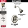 Delta Faucet Foundations Brushed Nickel Shower Faucet Set with 2-Spray