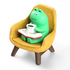 Geepen Outdoor Frog Decoration Statue, Miniature Resin Sculpture, Sofa Coffee Frog Garden Desktop