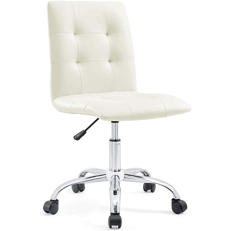 Modway Prim Ribbed Armless Mid Back Swivel Conference Office Chair