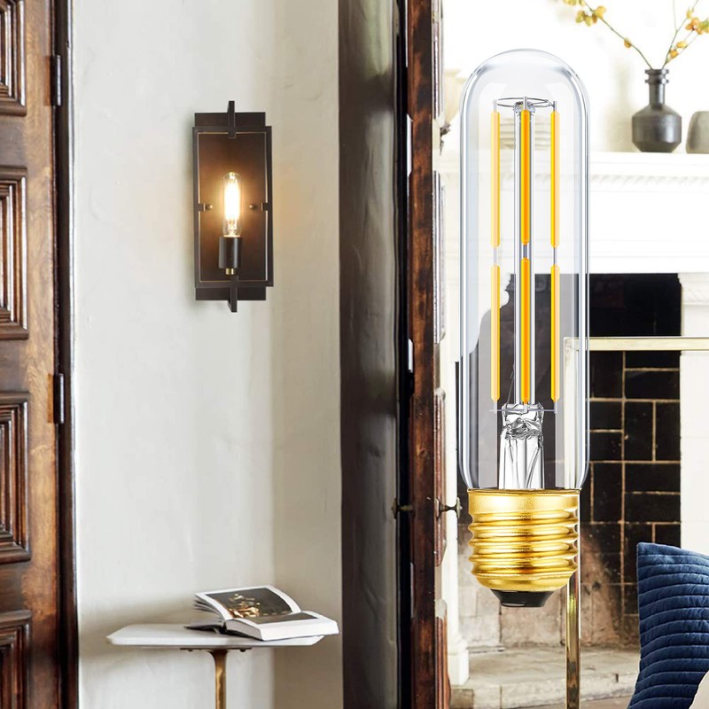 T10 Led Bulb,Dimmable 6W Led Tubular Bulbs, 60 Watt Incandescent