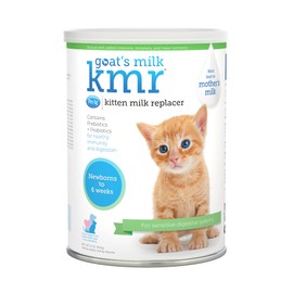 PetAg Goat’s Milk KMR Kitten Milk Replacer Powder - 12 oz - Powdered Kitten Formula with Prebiotics, Probiotics & Vitamins for Kittens Newborn to Six Weeks Old - Easy to Digest