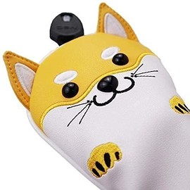 Golf Cover Head Cover Club Set Driver Cover Cover for 440cc 460cc Wood Cover Utility UT Cover 3 Piece Set Waterproof Animal Design (Akita Inu Yellow 4 Pcs)