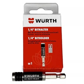 Würth 0614176617 1/4 Inch Magnetic Bit Holder Quick Change Chuck Very Slim Design Max. Diameter 11.5 mm Length 67 mm