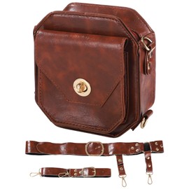 Homaisson Brown Vintage PU Small Crossbody Bag for Women, Medieval Thigh Leg Bag with Strap Adjustable Belt, Retro Style, Ideal