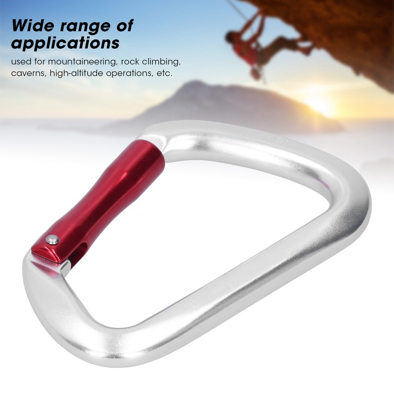 25KN Climbing Carabiner DShape Buckle Safety Equipment for Mountaineering HighAltitude