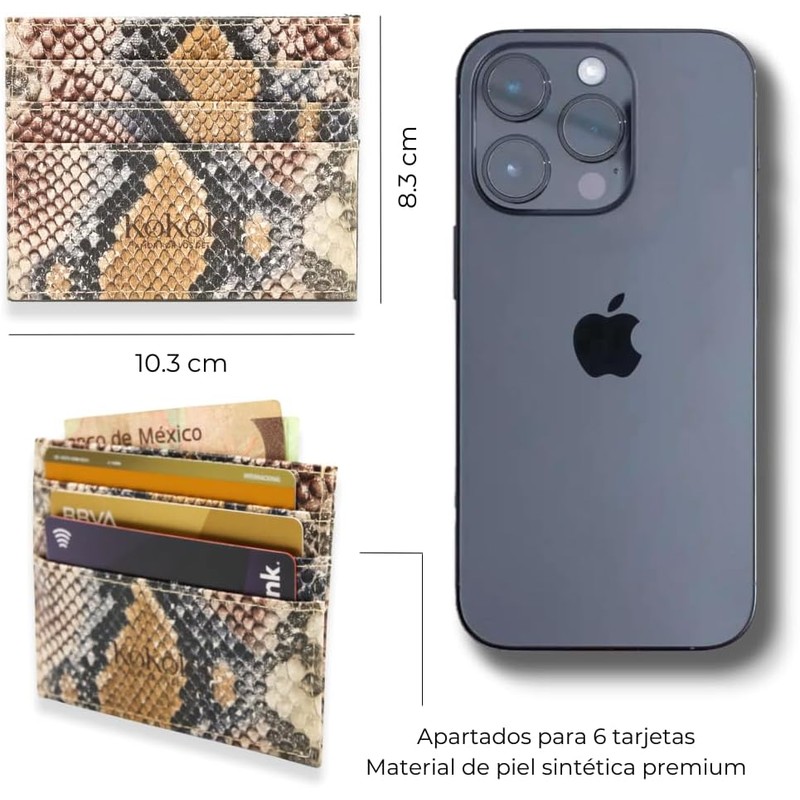 Tarjetero Cartera (Víbora Multicolor)