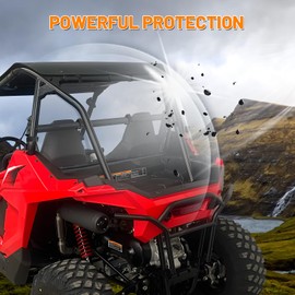 MDPROMCP RZR 200 Rear Windshield Compatible with 2022+ Polaris RZR 200 Clean Window PC All-Weather Protection Fit for Most Hard Soft Roof